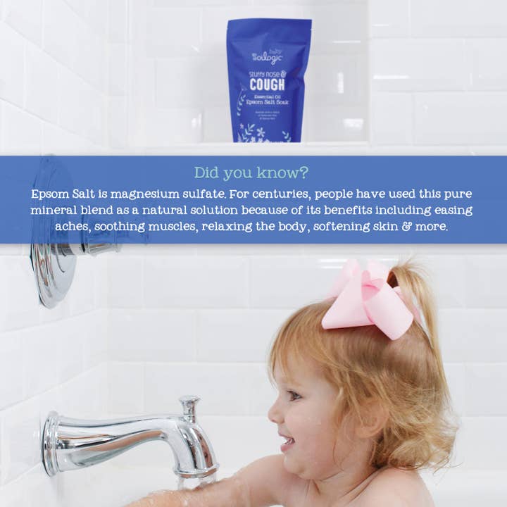 Oilogic Baby & Kid Solutions - Wholesale Bath Salts - Stuffy Nose & Cough Essential Oil Epsom Salt Soak6