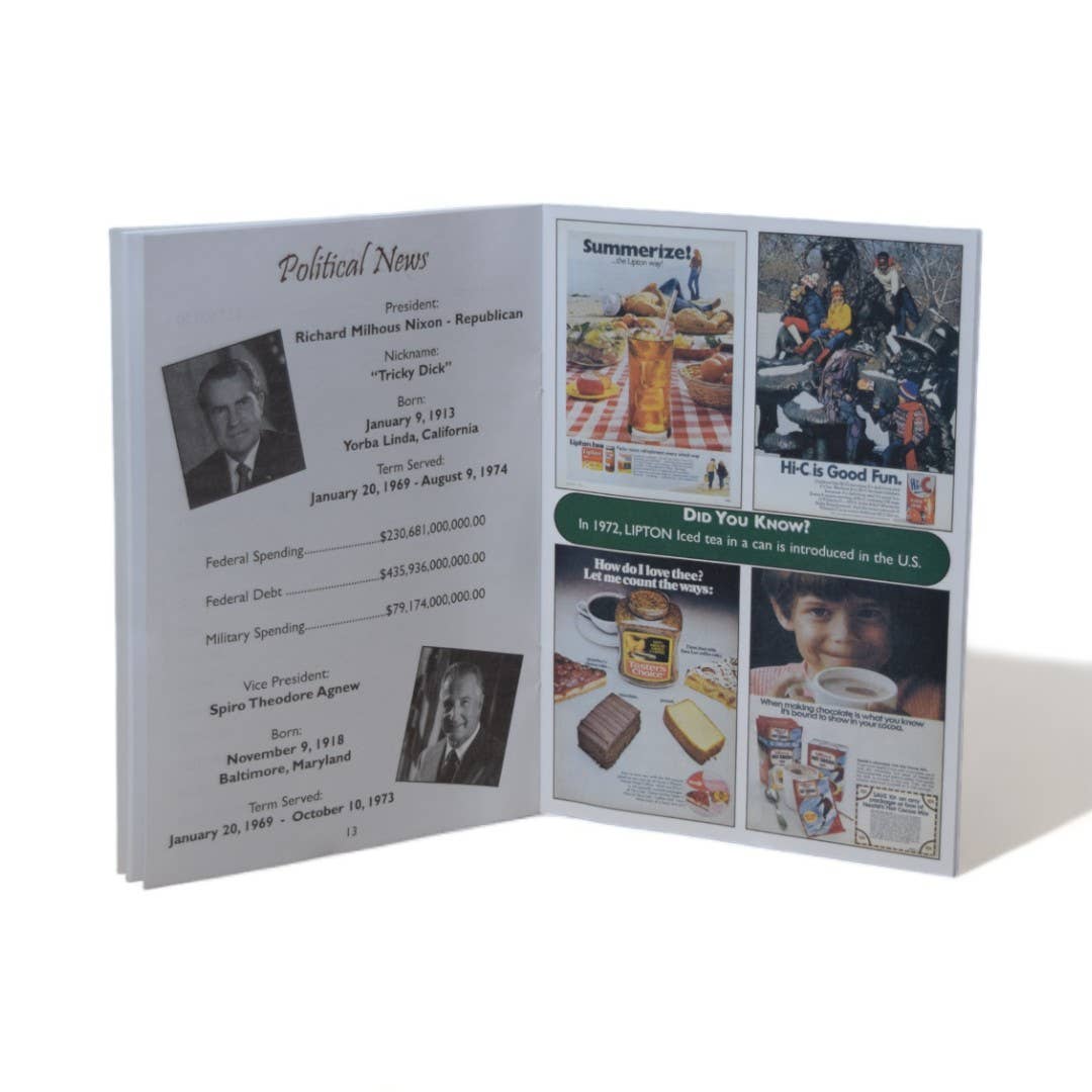 3 Oak Publishing / Back In The Day - Vente Carte de vœux classique - Carte/livret Back In The Day 1972 (enveloppe incluse)2