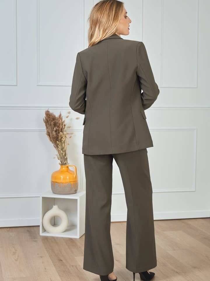 LULUMARY - Wholesale Suit Jacket - Women's - Double-breasted jacket V34519