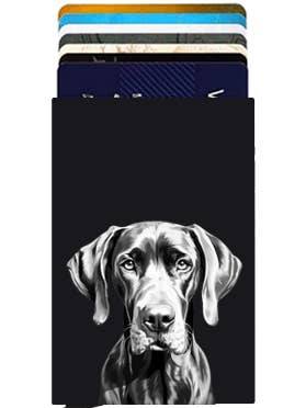 Laser Engraved Great Dane - Credit Card Holder for wholesale by Etched Wallet Art