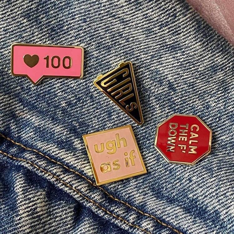 Candier – wholesale Lapel pin/button – 100 Likes Enamel Lightweight Metal Clasp Lapel Pin/Button1