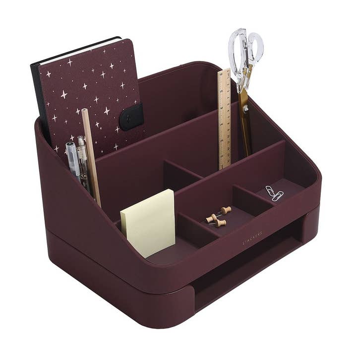 Stackers – wholesale Desk organiser – Desk Organiser Set - Garnet2