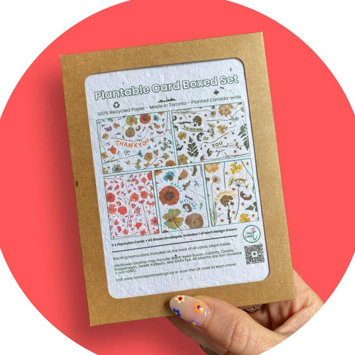 Fleurs pressées - Coffret en carton à planter pour la vente par SowSweet Greetings Inc