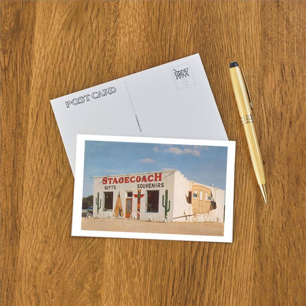 Found Image Press - Wholesale Postcard - Postcard RS-442 Stagecoach Curio Store1