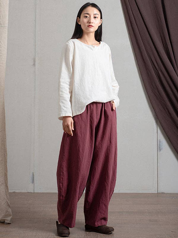 UZ Wholesale Store - Wholesale Pants - Women's - Simple High Waisted Solid Color Wide Leg Pants19