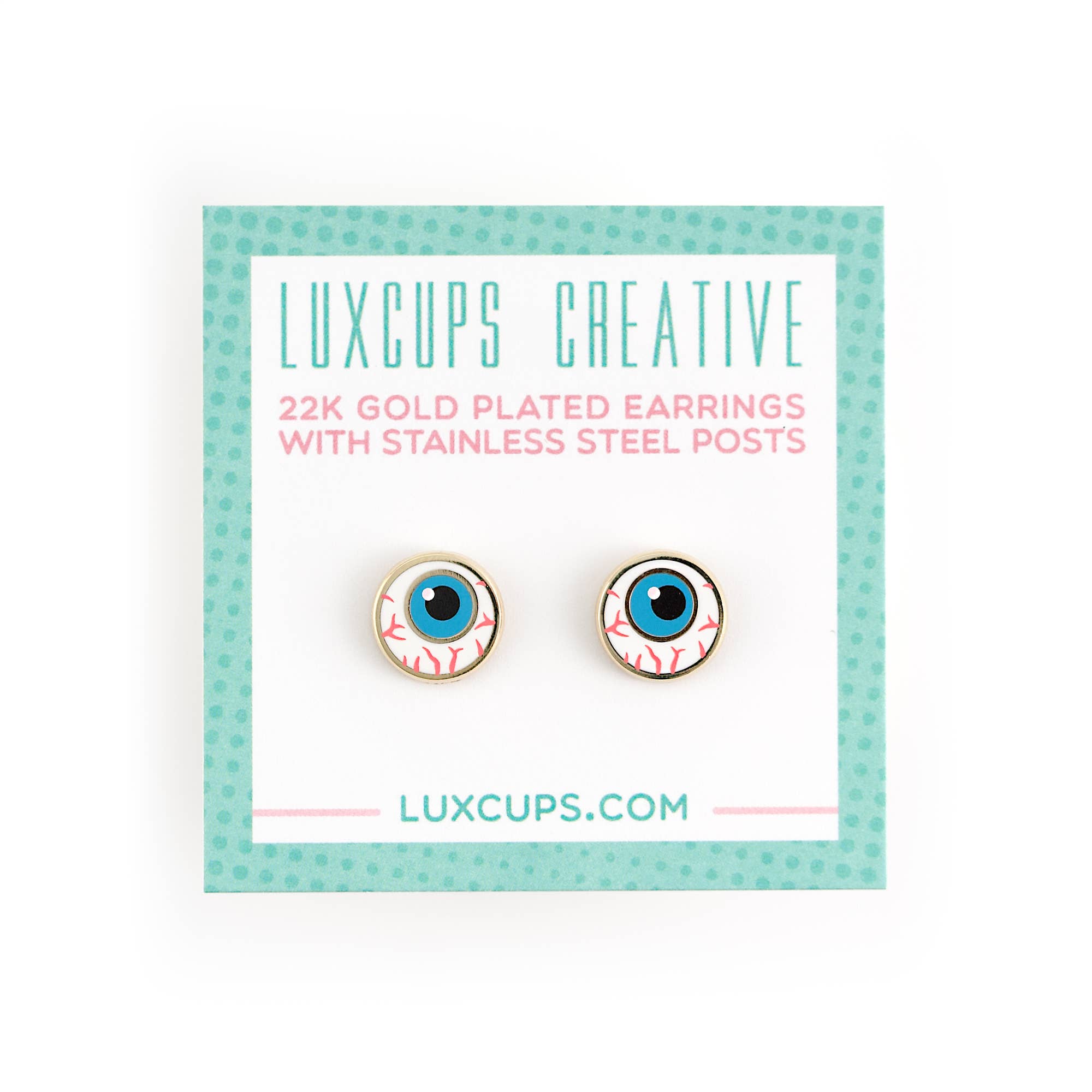 LuxCups Creative - Wholesale Stud/Post Earrings - Eyeball Earrings1
