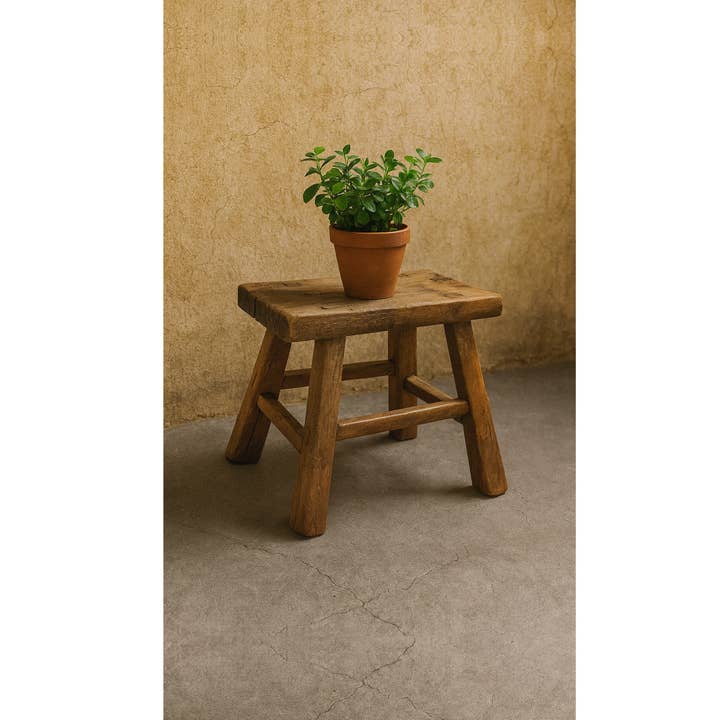 NACH - Wholesale Stool - Rect. Antique Mini Stool *Assorted, Size May Vary*2