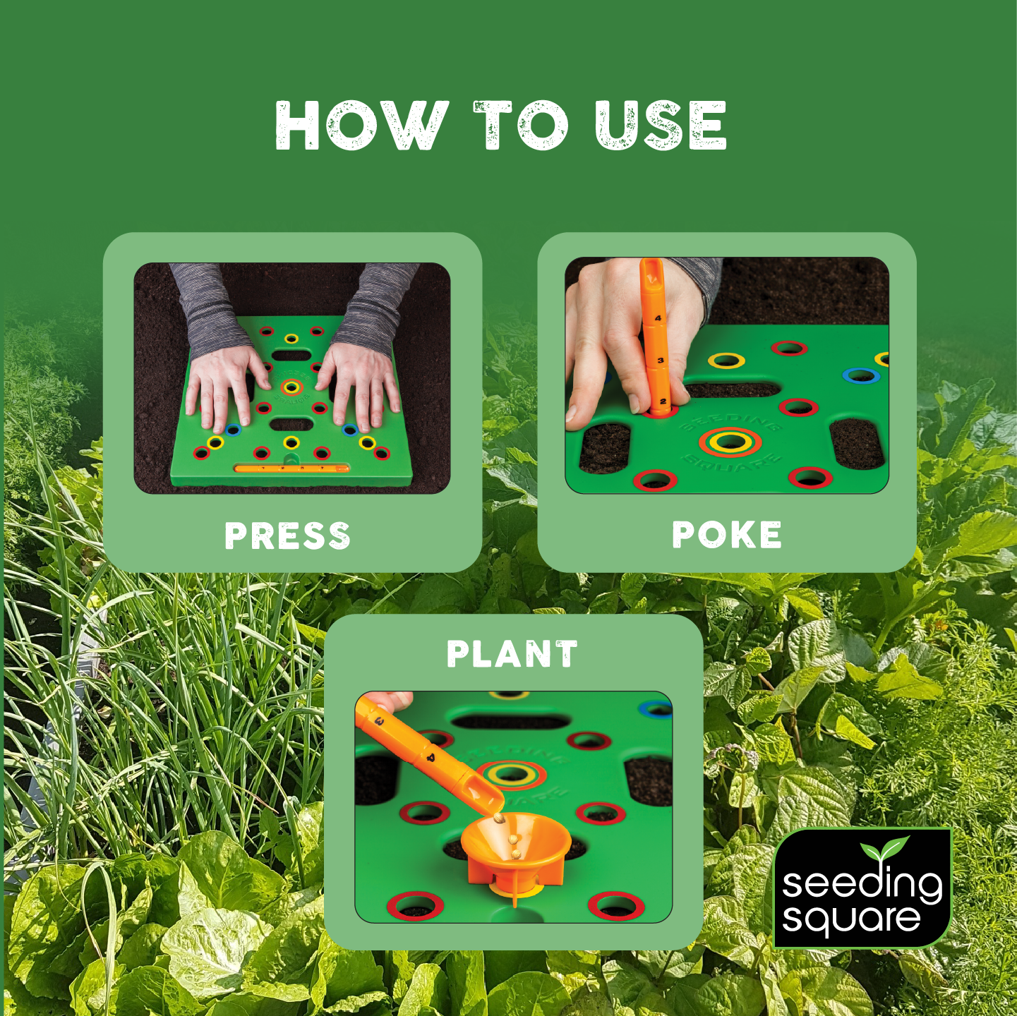 Seeding Square - Wholesale Garden Tool - SEEDING SQUARE Garden Spacing Template for Maximum Yield6