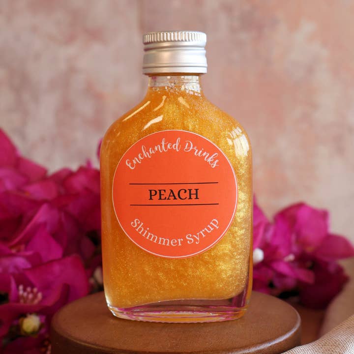 Peach Shimmer Syrup for wholesale by Enchanted Drinks