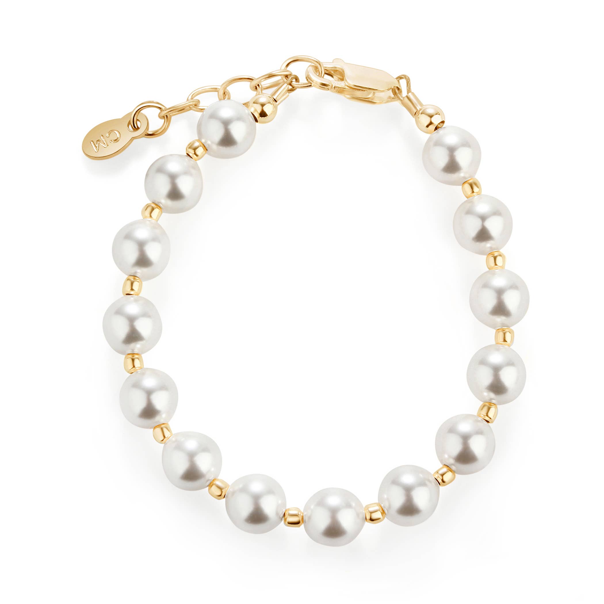 Cherished Moments – Engroshandel Perlearmbånd – Børn – Little Girls 14K forgyldt Chunky Pearl armbånd til børn