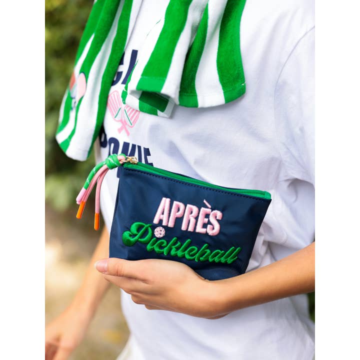 Shiraleah - Wholesale Pouch - Women's - "APRÈS PICKLEBALL" SMALL ZIP POUCH
