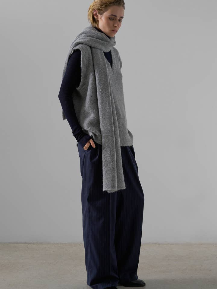 ROMY Oversized halsduk i tjockt garn av yak- och alpackablandning för wholesale av Leap Concept