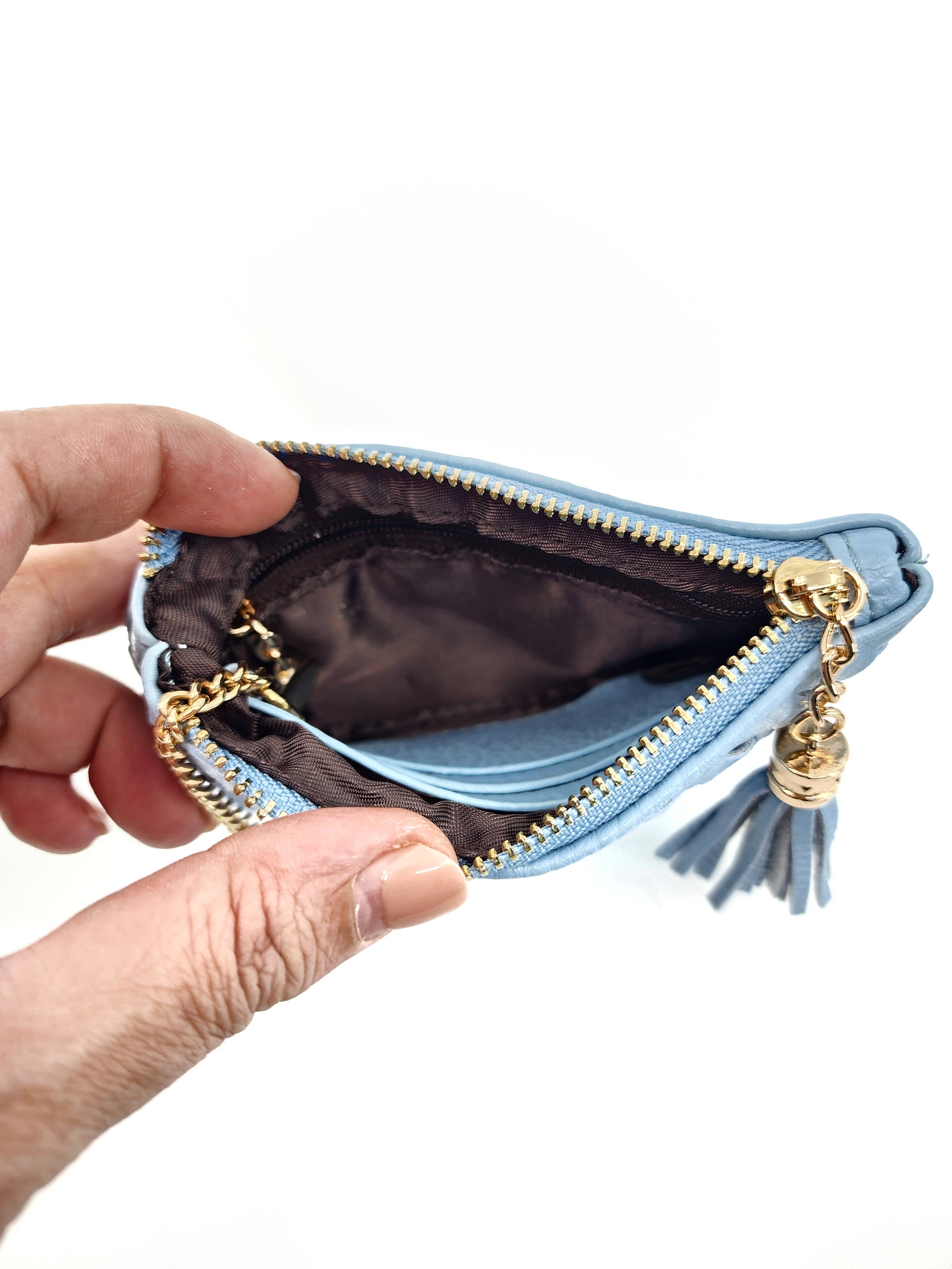 Hatzzi – wholesale Coin purse – Women’s – Woven Tassel Puller Top Zip Coin Purse Wallet with Key Chain3
