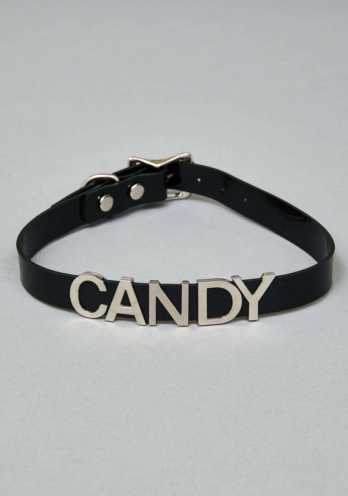 Funk Plus - Wholesale Choker/Collar - FC291 GENUINE LEATHER STAINLESS STEEL LETTER NAME FETISH  CHOKER29