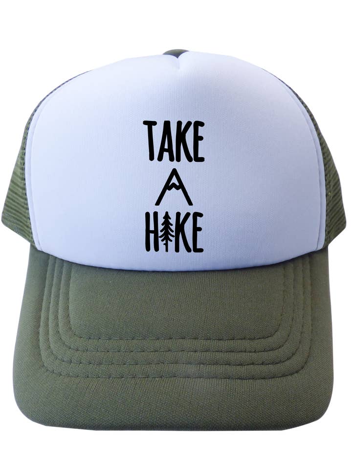 Military Green Take A Hike Hat voor wholesale door Outdoorable Apparel