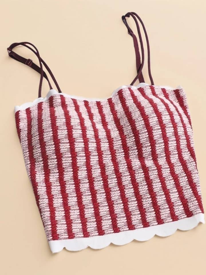 Vesty - Sweet Striped Padded Camisole for wholesale by Funkyrel® Atzbranding Limited