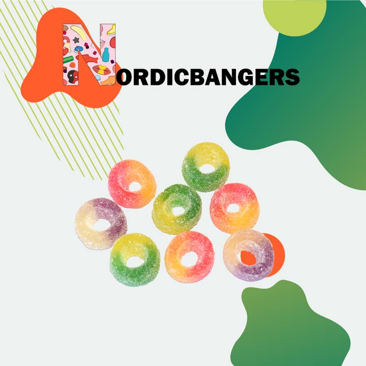 Nordicbangers - Swedish Candy - Wholesale Gummy - Fizzy Rings 1.7 kg/ 3.74 lbs