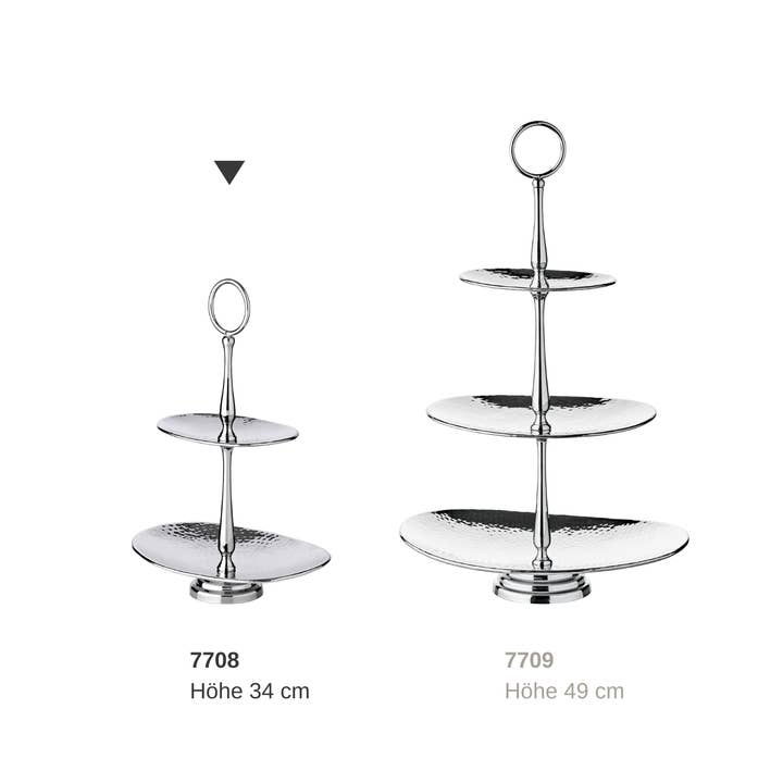 EDZARD - Wholesale Side Table - Gulf cake stand (height 34 cm), with 2 levels, oval4