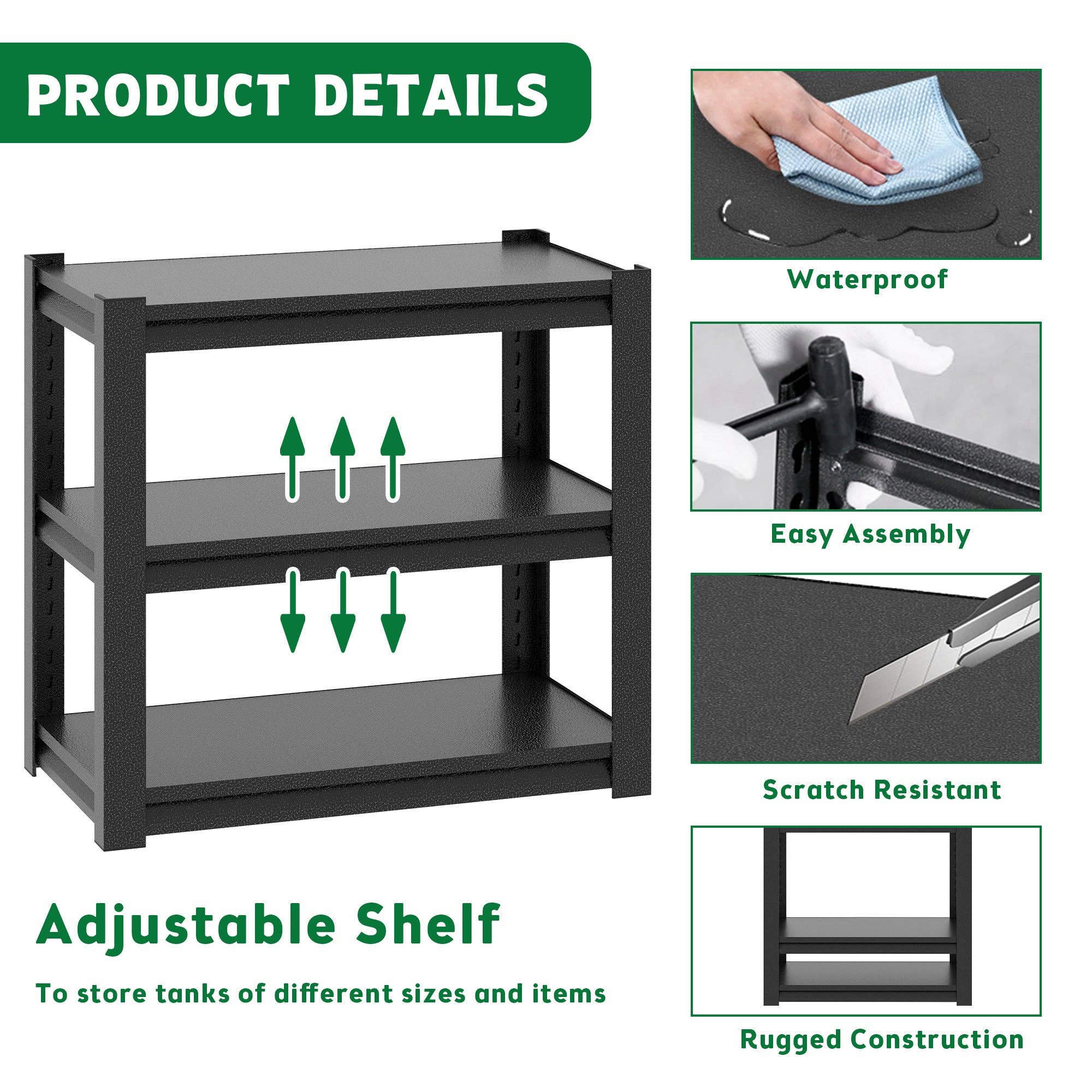 39F Inc. - Wholesale Free Standing Shelf - Metal Aquarium Stand for 20-30 Gallon Fish Tanks7