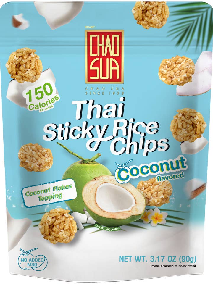 Chao Sua Thai Sticky Rice Chips - Coconut Flavor for wholesale by A S World USA, LLC