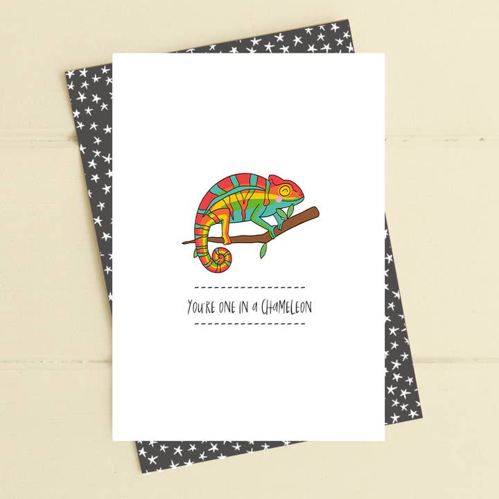 You're One In A Chameleon - Greetings Card for wholesale by Dandelion Stationery