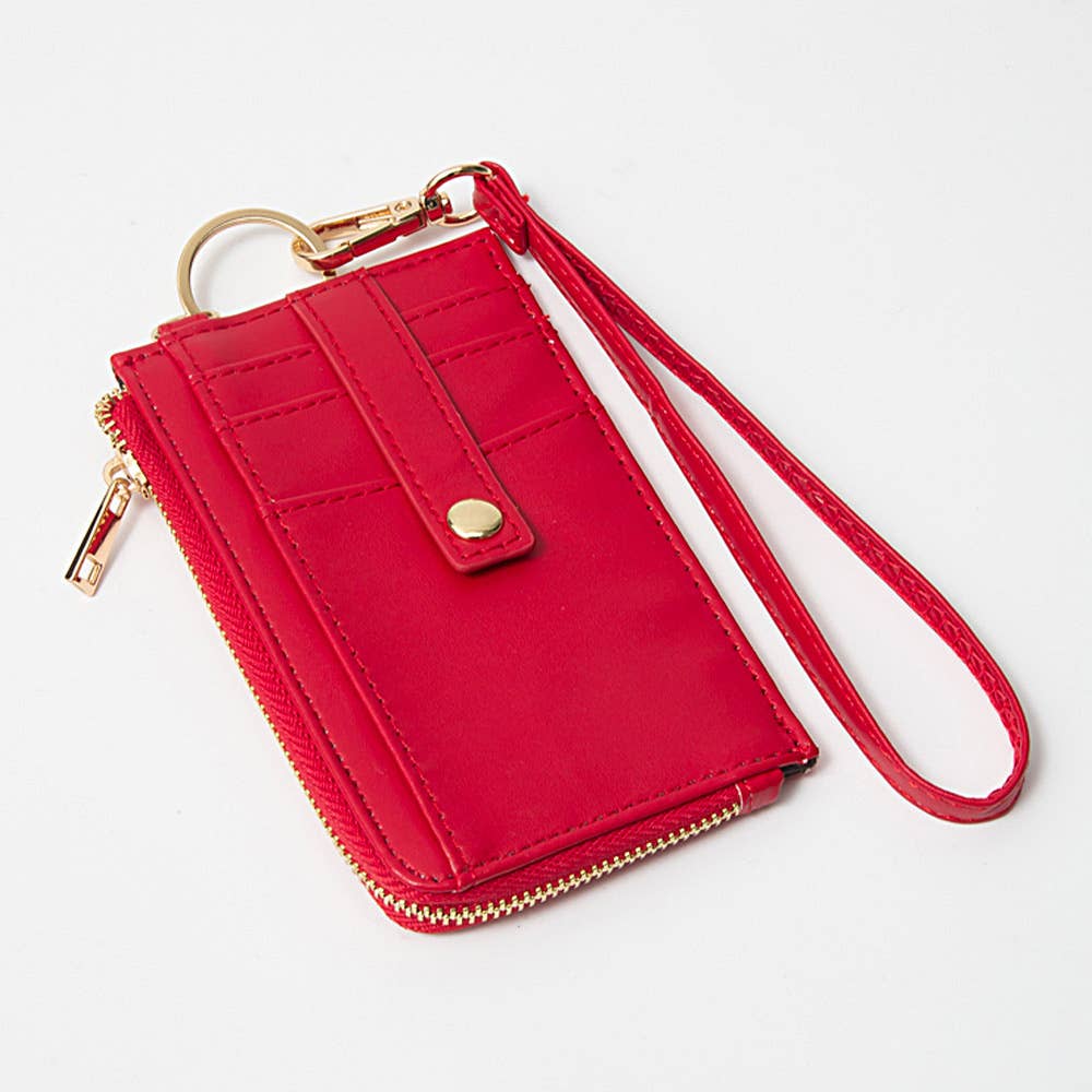 Sensibling Corp. - Wholesale Wristlet - Faux Leather Basket Weave Flat Card Holder Wallet Wristlet29
