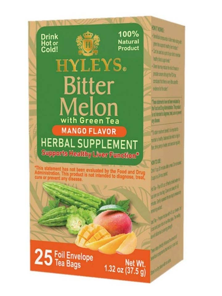 25 CT HYLEYS BITTER MELON MED GRÖNT TE - MANGOSMAK för wholesale av Mekor LLC