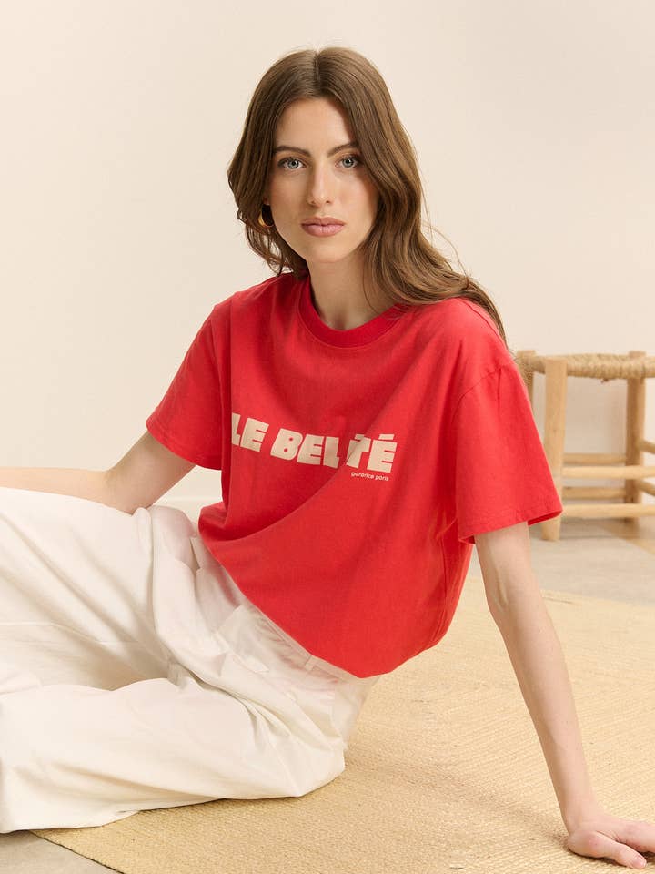 Bedrucktes T-Shirt - SCHÖNER SOMMER für den Großhandel von Garance Paris