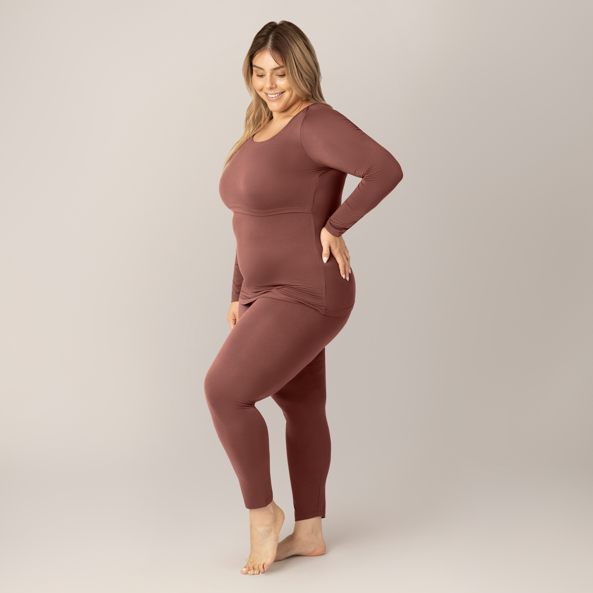 Kindred Bravely - Wholesale Sleepwear Set - Women's - Jane Long Sleeve Nursing Pajama Set - Top & Bottom9