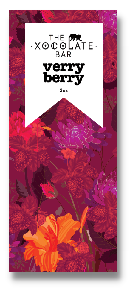 The Xocolate Bar - Wholesale Chocolate Bar - Very Berry Bar - Organic fair trade vegan dark chocolate2