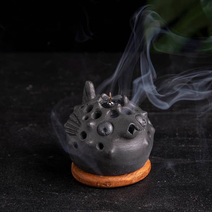 Troy Touch - Wholesale Incense Holder - Yellow Blue Fish Incense Holder and Candle Holder