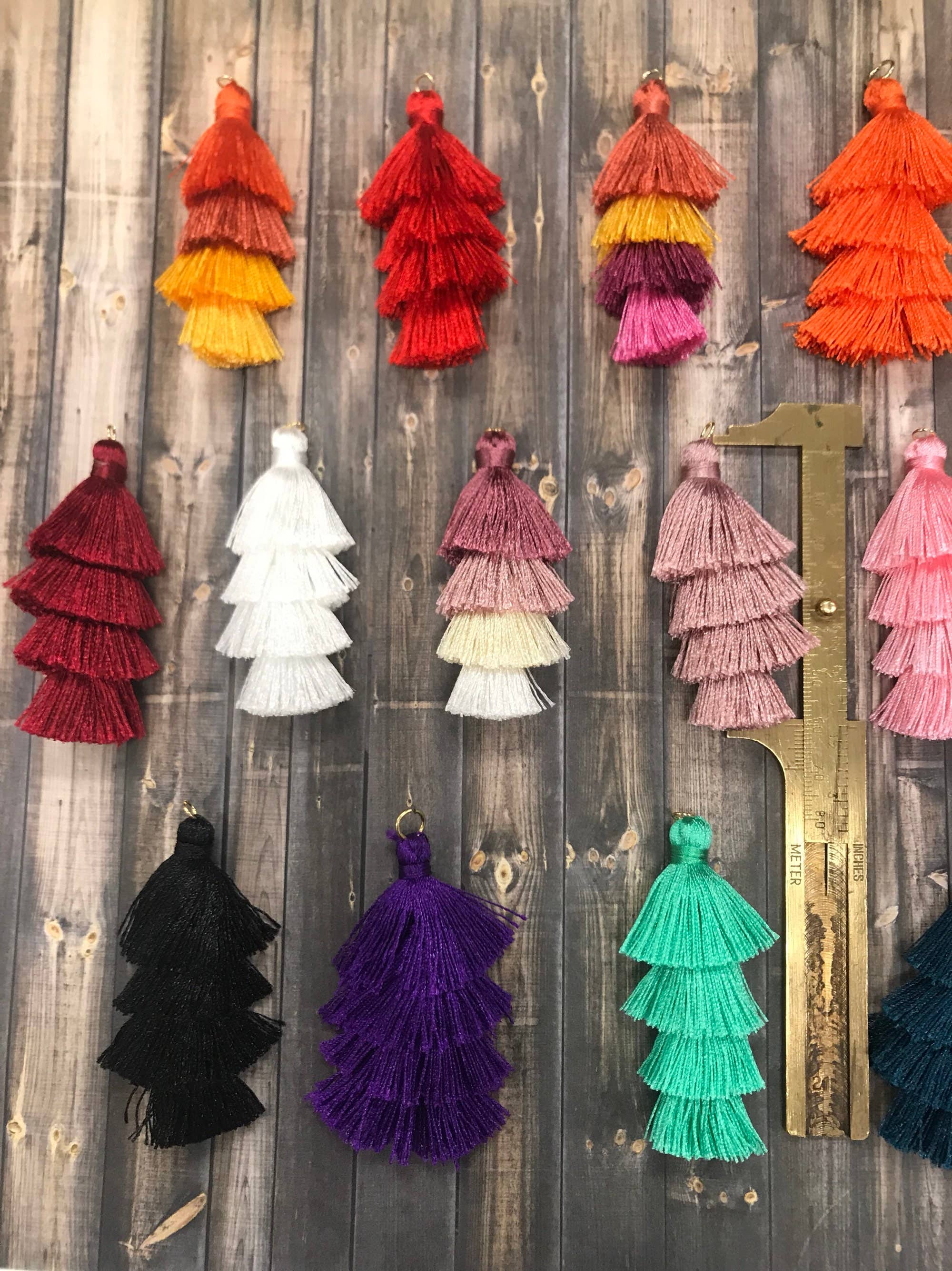 The Bead Bazaar - Wholesale Craft Supplies - Tassels, Handmade Tassels, Tiered Tassels, Jewelry Making, Tassels For Earings, Jewelry Supplies, Earring Tassels3