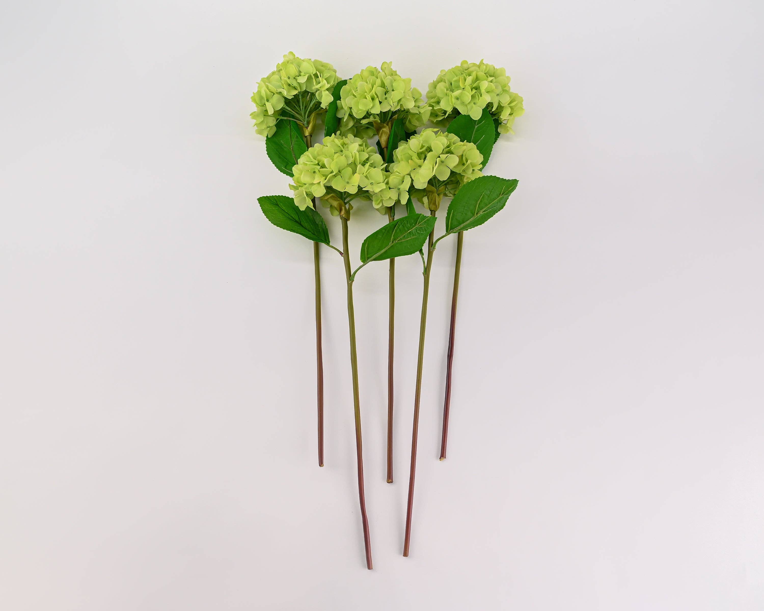 Dried Decor - Wholesale Artificial Flowers - 21.5" Real Touch Hydrangea Spray | 12 Stems | Lime2
