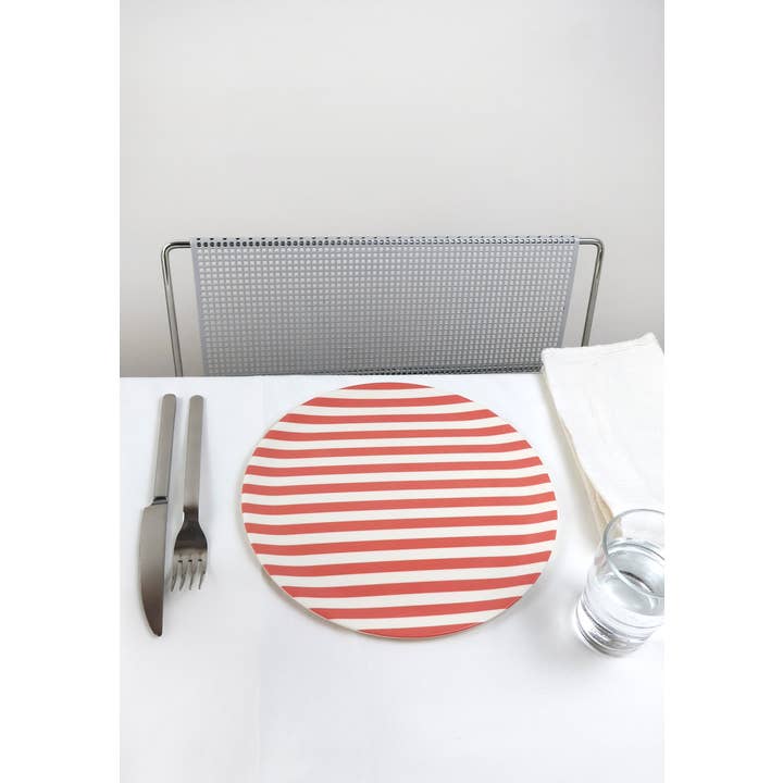 Xenia Taler - Wholesale Dinner Plate - Red Stripe Dinner Plate - Set of 4 1
