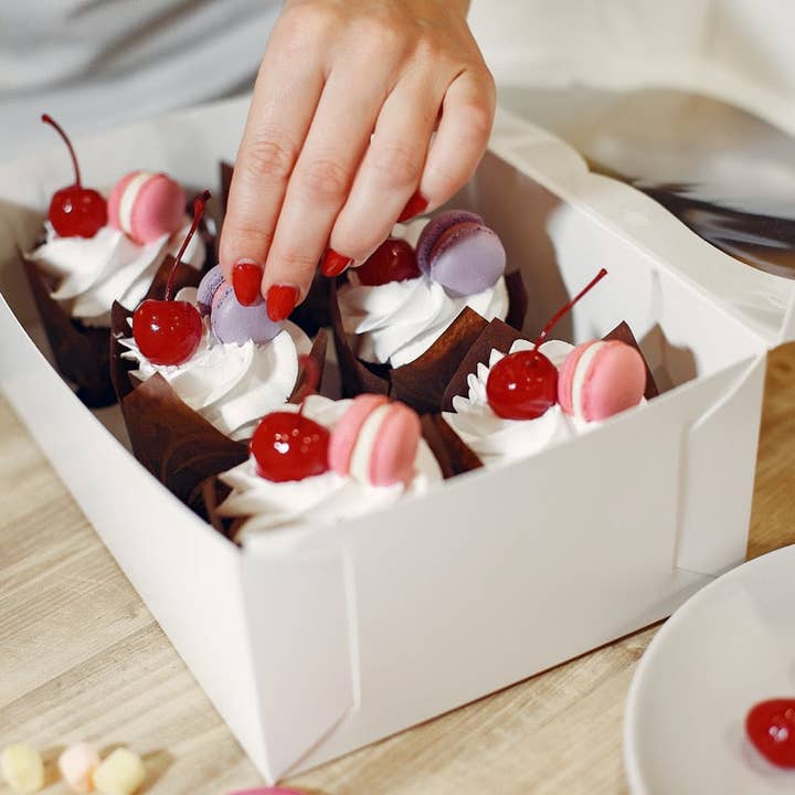Tennessee IMPEX - Wholesale Cupcake/Muffin Pan - Premium Cupcake Boxes with insert for 6 Pastries (6x9x3 in)