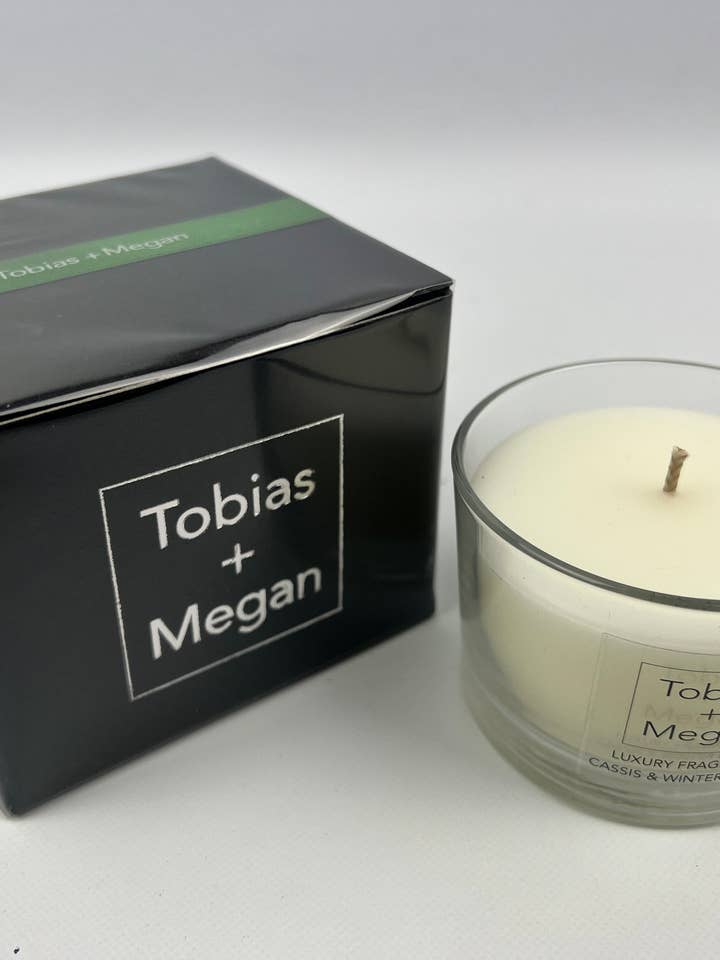 Luxury Glass Candle - Winter Wild Berries & Cassis for wholesale by The Tobias & Megan Collection