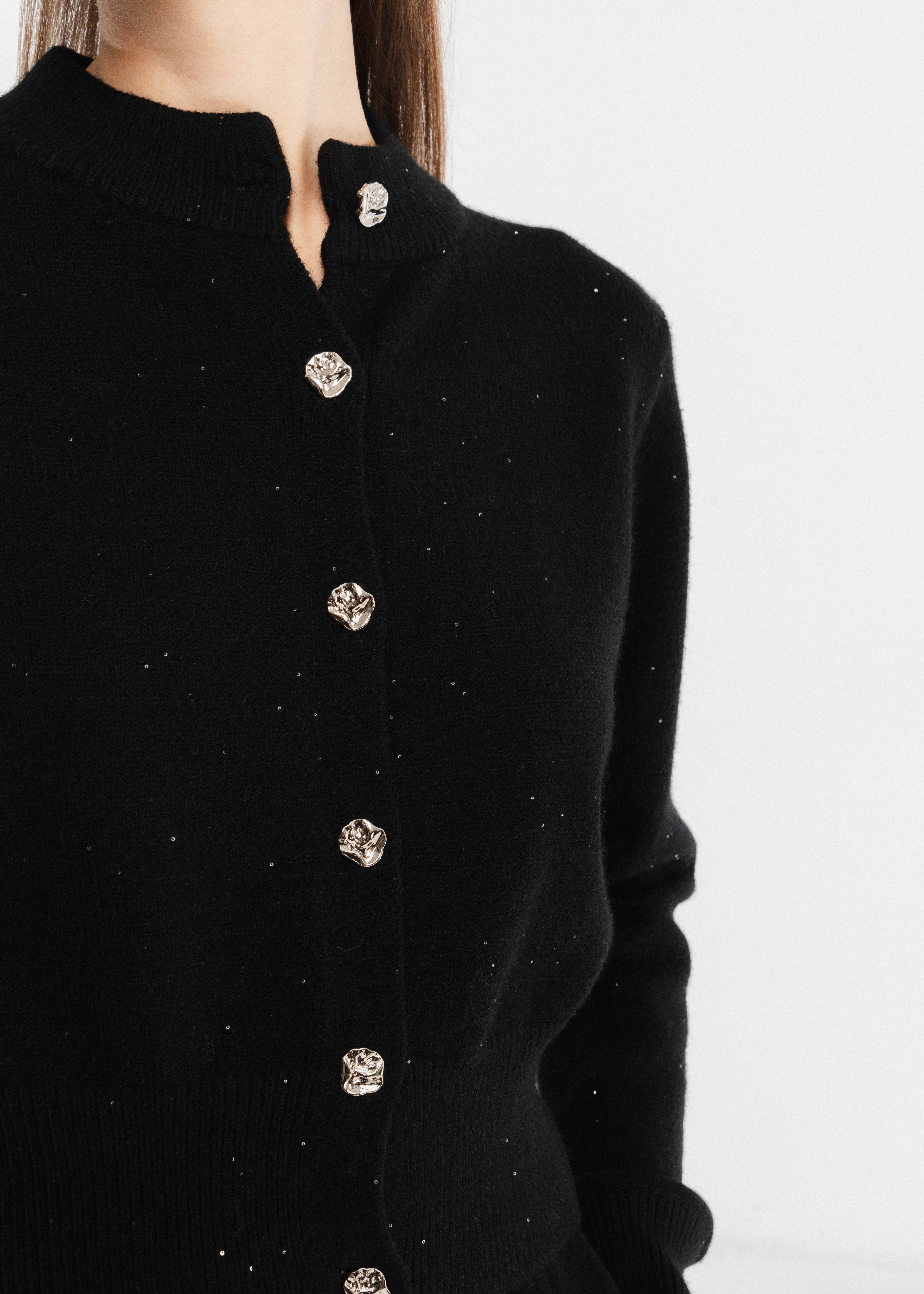 JULIA PARIS – Großhandel Strickjacke – Damen – Kurze Strickjacke aus glänzendem Garn6