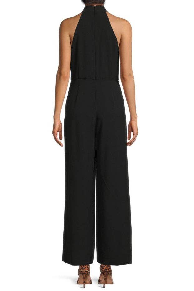 Immediate Apparel – Großhandel Jumpsuit – Damen – Julia Jordan Stretch-Criss-Cross-Halslinie Ärmelloser Crepe-Jumpsuit mit Taschen - Großhandel0