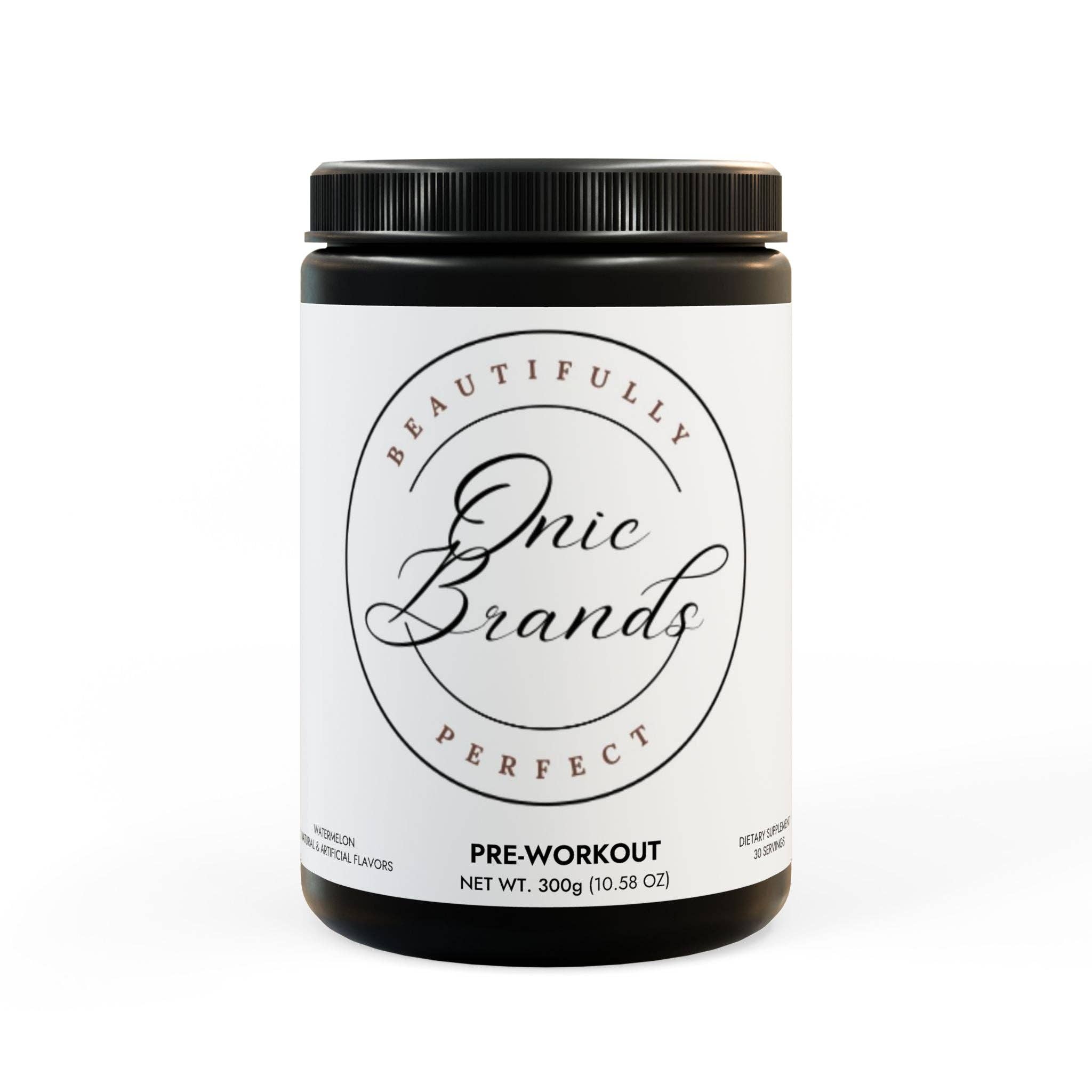 Black jar lid Pre-Workout Supplement, Watermelon (300g, 10.58oz) for wholesale on Faire0