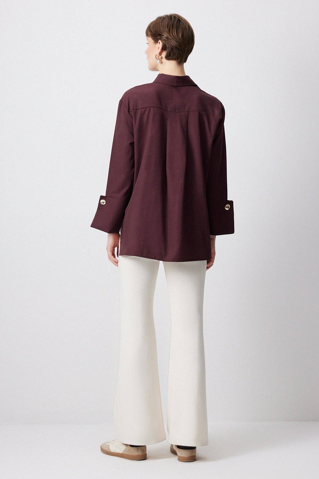 Bordo CAMICIA IN POPELINE CON POLSINI AMPI in vendita all'ingrosso su Faire2