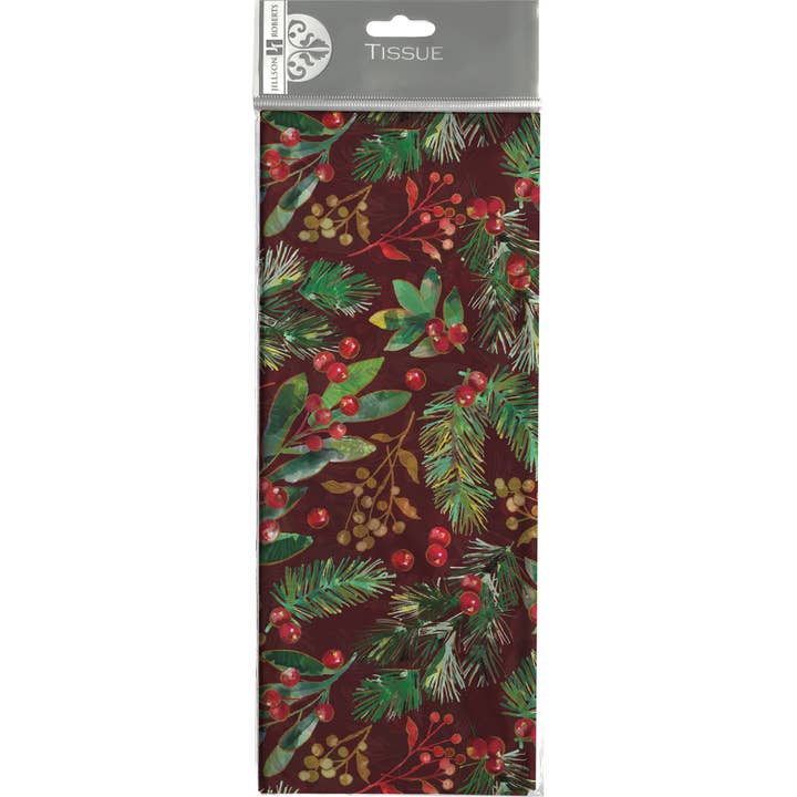 Tissue - Printed - Winter Foliage for wholesale by Jillson & Roberts