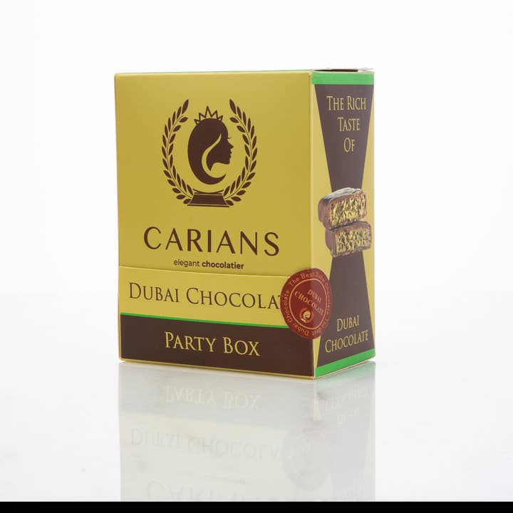 Carian's Bistro Chocolates - Wholesale Chocolate Bar - Dubai Chocolate Bite Size Party Box For Shops - 14 Piece