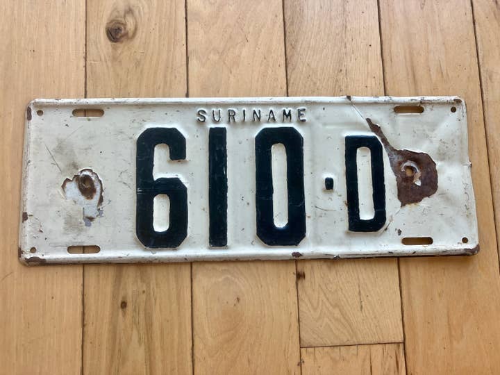 Vintage Suriname License Plate for wholesale by RusticPlates