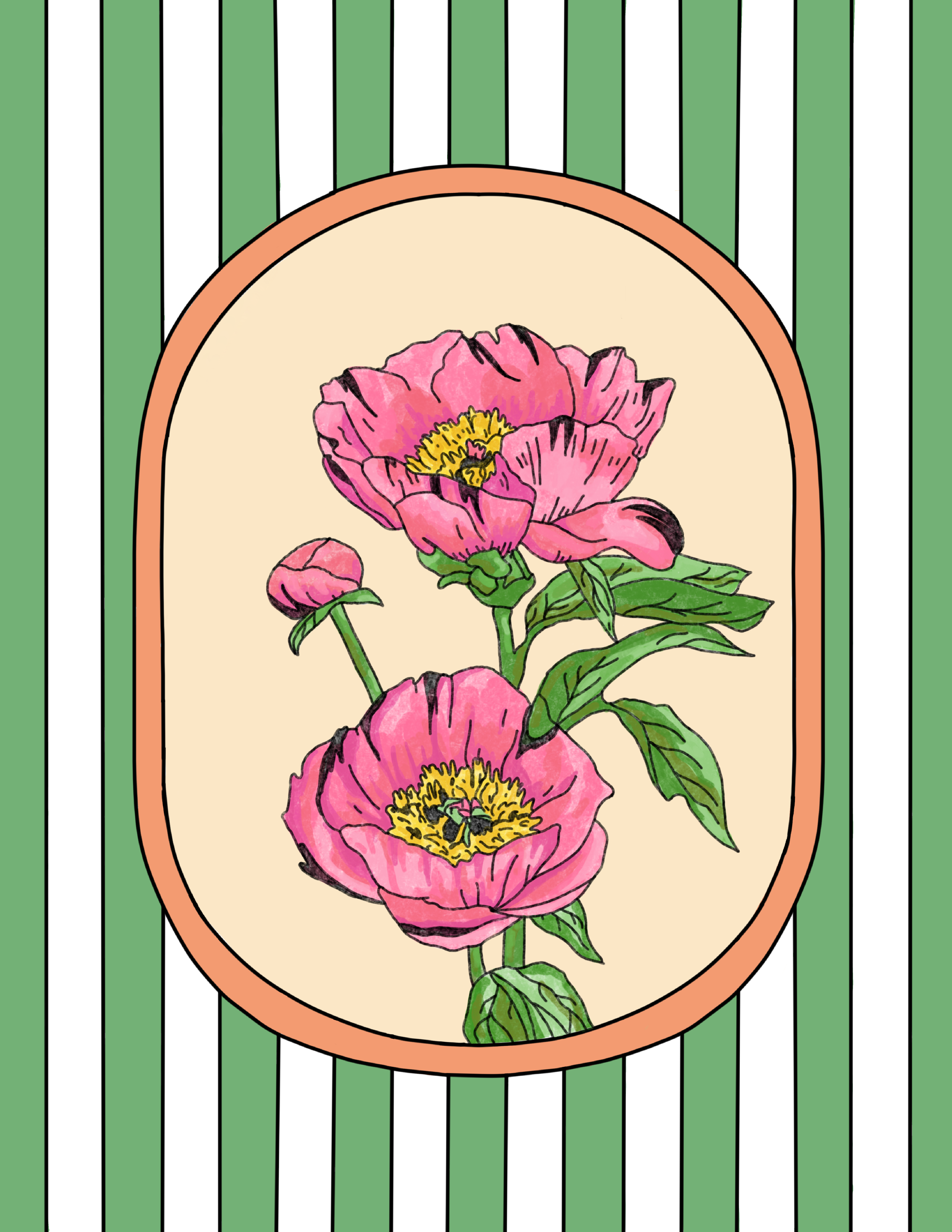 Paper Queen Co. - Wholesale Everyday greeting card - Peony Flower Greeting Card 1