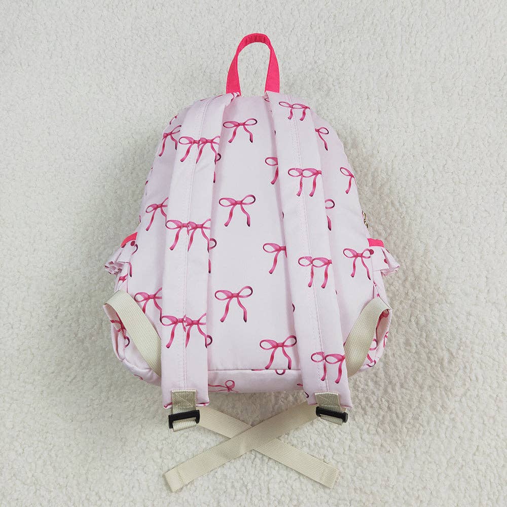 Aier Wholesale - Wholesale Backpack - Kids - Baby Kids Girls Pink Bows Backpack Zip Back Bags2