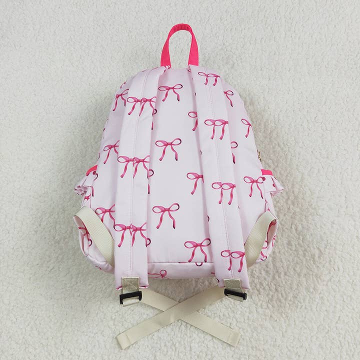Aier Wholesale - Wholesale Backpack - Kids - Baby Kids Girls Pink Bows Backpack Zip Back Bags2