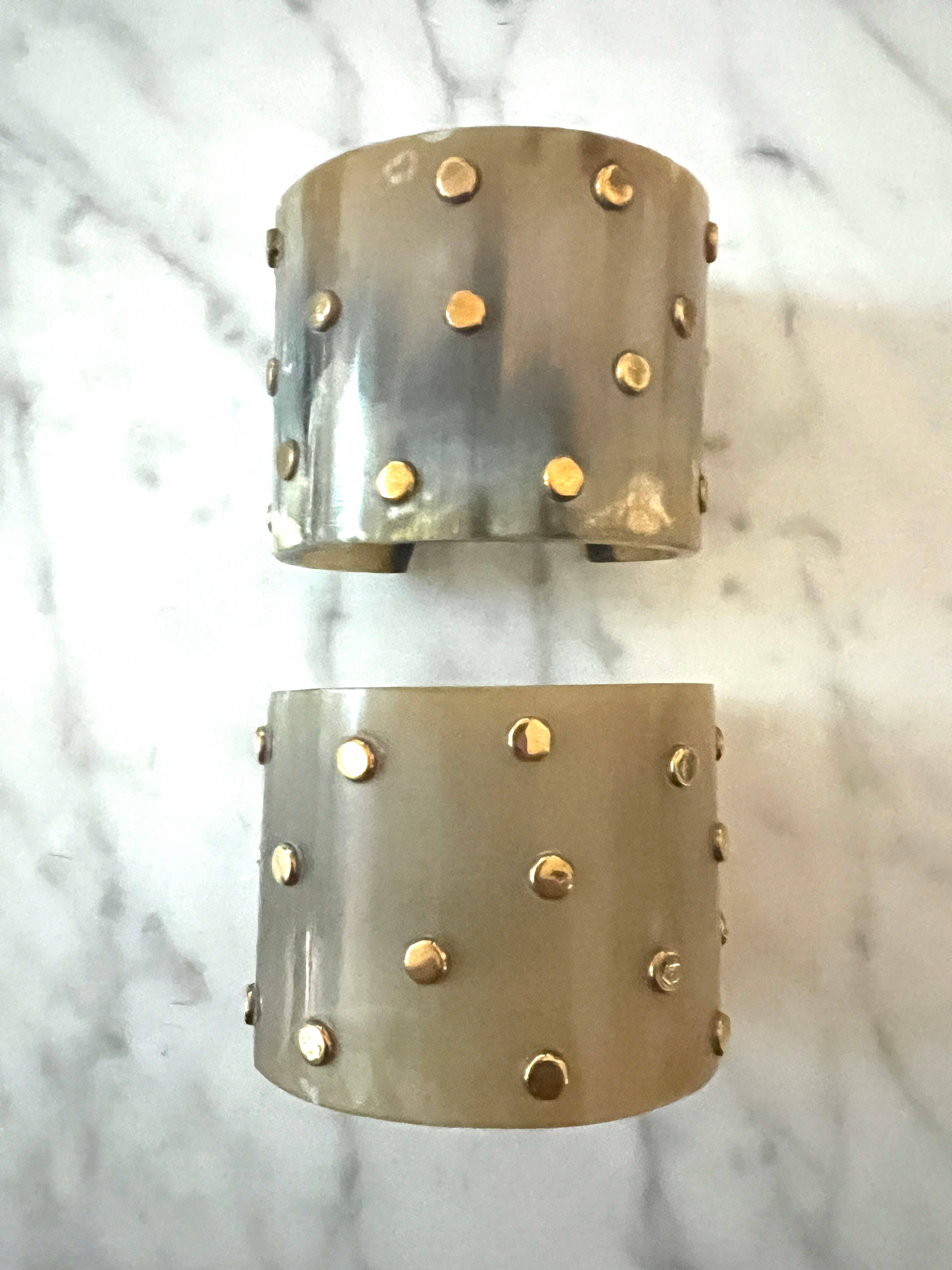 Erik & Mike - Vendita all'ingrosso Bracciale a polsino - Bracciale in corno naturale con ottone6