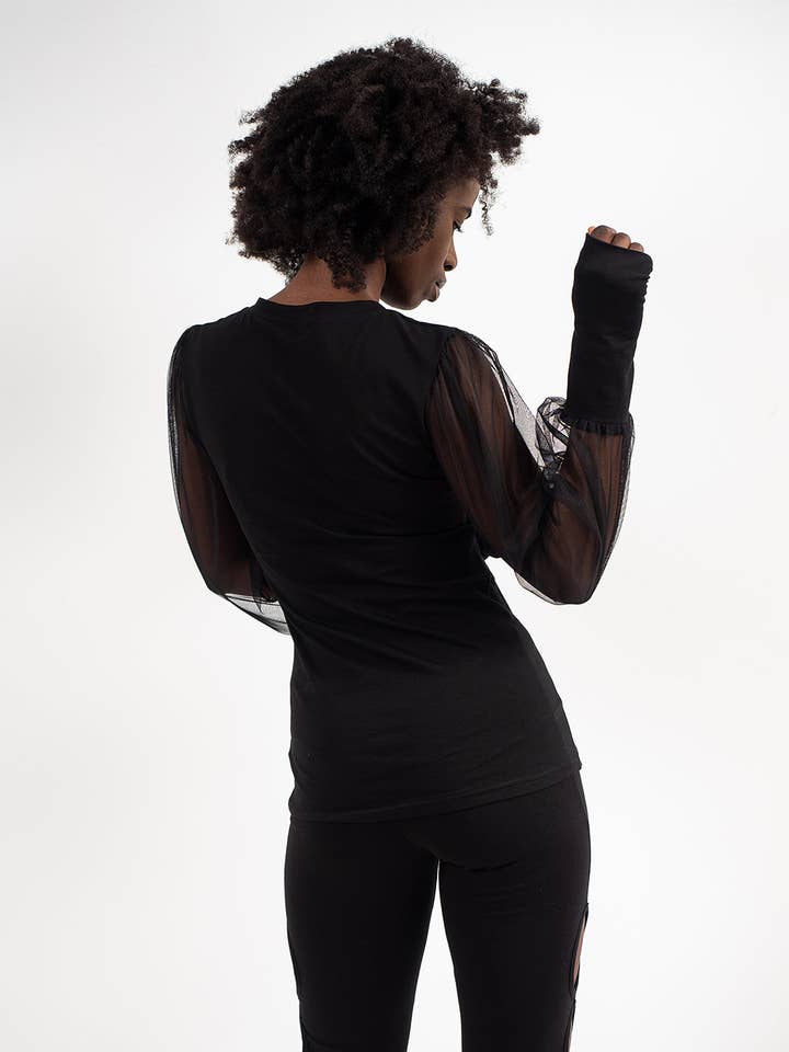 Metamorphoza - Vendita all'ingrosso Camicetta - Donna - Camicia con maniche a rete1