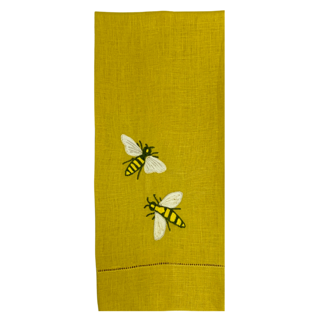 Maison d' Haiti - Wholesale Tea Towel - Buzzing Bees Linen Tea Towel, 13x26 in1