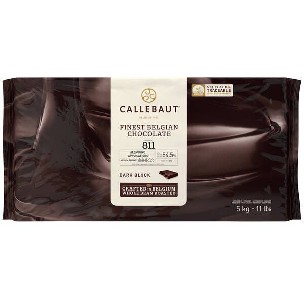 Gourmet Food Solutions, Inc. - Vente Chocolats pâtissiers - Bloc de chocolat noir Callebaut 811 11 lb0